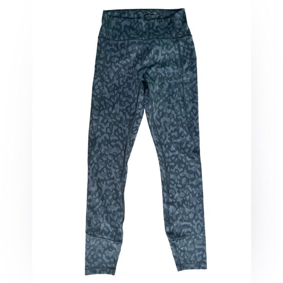 Lululemon Align High-Rise Crop 21” Size 4 Formation Leopard Deep Coal Multi - Picture 4 of 5